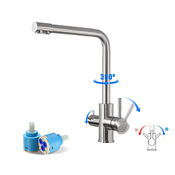 Acheter Cecipa max Robinet de Cuisine Purificateur d'eau pour l'Eau Chaude/Froide et l'Eau Filtrée Mitigeur de Evier pour Sstème D'osmose,EU Modèle