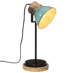 vidaXL Lampe de bureau 25 W bleu délavé 17x17x50 cm E27