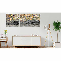 Paris Prix Tableau 5 Panneaux Magnolia Park Narrow Orange 80 x 200 cm