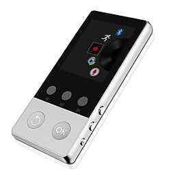 Universal Lecteur MP3 Bluetooth métallique 8GB intégré 8G HiFi sans perte de musique avec podomètre et haut-parleur (argent) | 