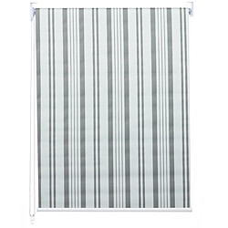 Decoshop26 Store enrouleur de fenêtre occultant protection solaire store à tirage latéral 50x160cm opaque gris blanc 04_0004422 