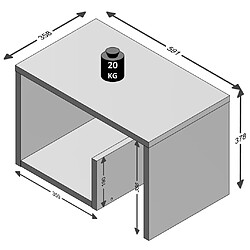 Avis FMD Table basse 2 en 1 59,1x35,8x37,8 cm chêne sable