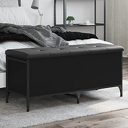 Maison Chic Banc de rangement | Meuble de rangement d'Entrée | Coffres d'Intérieur noir 102x42x45 cm bois d'ingénierie -MN21772