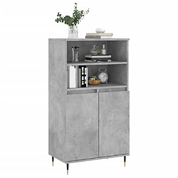 Avis Maison Chic Buffet,Meuble de Rangement,commode pour salon,Cuisine Gris béton 60x36x110 cm Bois d'ingénierie -MN72163