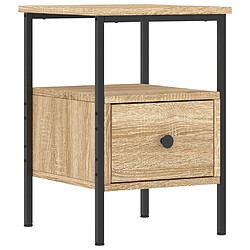 vidaXL Table de chevet chêne sonoma 34x36x50 cm bois d'ingénierie