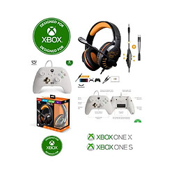 Pack Manette XBOX ONE-S-X-PC BLANCHE EDITION Officielle + Casque Gamer PRO H3 ORANGE SPIRIT OF GAMER XBOX ONE/S/X/PC 