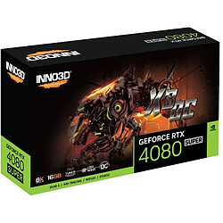 Inno 3D Carte Graphique INNO3D N408S3-166XX-187049N NVIDIA GeForce RTX 4080 16 GB GDDR6X DLSS 3 - 16 Go GDDR6X - 1x HDMI/3x Display Port - PCI Express 4.0 16x