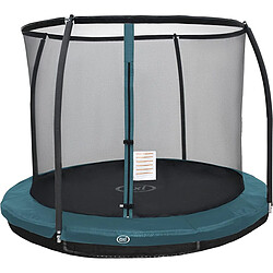 Trampoline rond avec filet - AXI Boston - Ø 244 cm en VERT | Trampoline entérré et hors sol pour enfants | Pour le jardin / l'extérieur