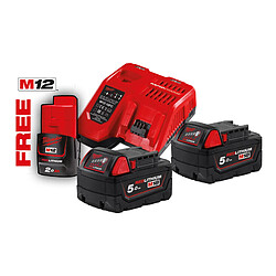 Pack de batteries Milwaukee M18 NRG 18 V chargeur M1218 FC