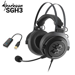 Casque audio Sharkoon SGH3 gaming pour PC / PS4 / Xbox one - 53mm - Carte son SB1