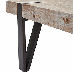 Avis Mendler Table Basse de Salon HWC-A15b, Sapin Bois Massif Rustique 40x120x60cm