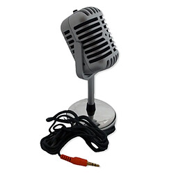 Totalcadeau Micro vintage prise jack microphone pour ordinateur