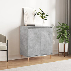 Maison Chic Buffet,Meuble de Rangement,commode pour salon,Cuisine Gris béton 60x35x70 cm Bois d'ingénierie -MN51448