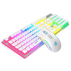 Ensemble clavier et souris RGB sans fil HXSJ L96