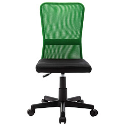 vidaXL Chaise de bureau Noir et vert 44x52x100 cm Tissu en maille