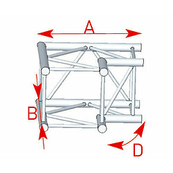 57ASZ22 / Angle 2 départs 90° lg 0m50 x 0m50 ASD