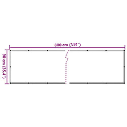 vidaXL Écran d'intimité de balcon aspect pierre 800x90 cm PVC pas cher