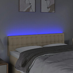 Avis Maison Chic Tête de lit scandinave à LED,meuble de chambre Crème 144x5x78/88 cm Tissu -MN11986