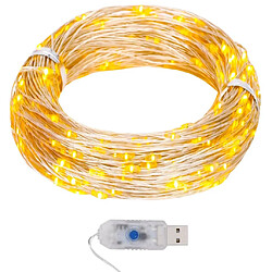 vidaXL Guirlande lumineuse micro LED 40m 400LED blanc chaud 8fonctions 