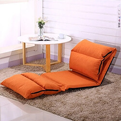 Wewoo Fauteuil Lit pliant Salon Moderne Canapé Meuble Chaise de Jeu Sol Canapé-lit Orange