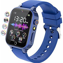 Vendos85 Montre Connectée Enfant Fille Garçon avec 26 Jeux Podomètre bleu