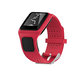 Wewoo Bracelet pour montre connectée Dragonne Sport en silicone TomTom 1 Series Runner / Cardio Rouge 