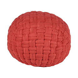 Beliani Pouf en velours rouge 45 x 35 cm HOPA 