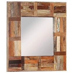 vidaXL Miroir mural Bois massif de récupération 50x50 cm