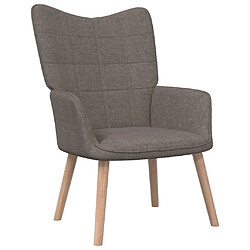 Maison Chic Chaise de relaxation | Fauteuil relax avec tabouret Taupe Tissu -GKD45722