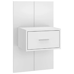 vidaXL Table de chevet murale Blanc