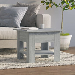 vidaXL Table basse Sonoma gris 55x55x42 cm bois d'ingénierie 