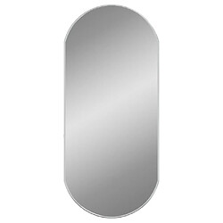 vidaXL Miroir mural Argenté 90x40 cm Ovale