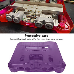 Universal Coque de remplacement pour Console de jeu rétro ABS, coque de remplacement professionnelle robuste pour N64 Transparent violet