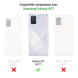 Coque Samsung Galaxy A71 souple transparente Tête de mort couronn Motif Ecriture Tendance Evetane