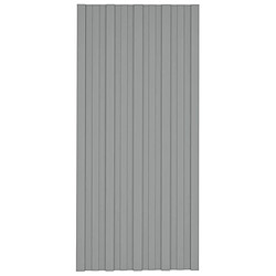 vidaXL Panneaux de toiture 36 pcs Acier galvanisé Gris 100x45 cm