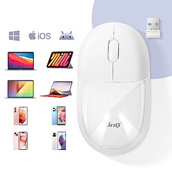 Acheter LinQ Souris Sans fil Optique Bluetooth ou WiFi 2.4 GHz LED RGB Dongle USB Blanc