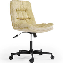 ICONIK INTERIOR Chaise de Bureau Rembourrée - Pivotante - Hera Jaune 