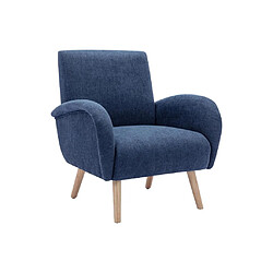 Avis Vente-Unique Fauteuil en tissu bleu MAZARONE