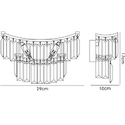Avis Luminaire Center Applique murale Gianni 2 Ampoules chrome poli/cristal