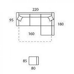 Inside 75 Angle FASTER 3-4 places ouverture express polyuréthane noir couchage 160cm module chauffeuse coffre