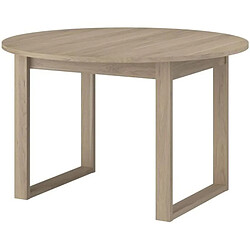 But Table de séjour ronde L120/155cm WENDY imitation chêne