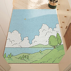 LUUCOZK Tapis de porte avant antidérapants pour entrée intérieure – Motif 4-120x160cm 