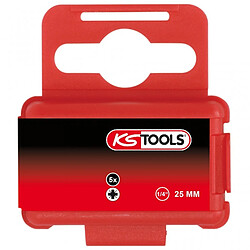 KS TOOLS 911.2393 Boite de 5 embouts de vissage POZIDRIV PH0 L.25mm 