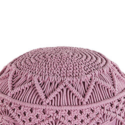 Acheter Beliani Pouf en coton rose d 40 cm KAYSERI