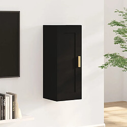 vidaXL Armoire murale Noir 35x34x90 cm Bois d'ingénierie