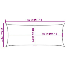 vidaXL Voile d'ombrage 160 g/m² Vert clair 2x4,5 m PEHD pas cher