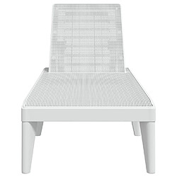 Avis vidaXL Chaise longue blanc 186x60x29 cm PP