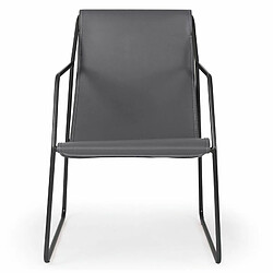 Paris Prix Fauteuil Design en Métal Lysio 88cm Gris & Noir