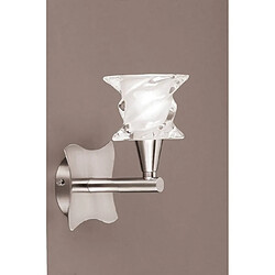 Luminaire Center Applique murale Salomon avec interrupteur 1 Ampoule G9, nickel satiné Coloris : nickel satiné Coloris de l'abat jour : givré/transparent Largeur en Cm : 9 Hauteur en Cm : 15 Profondeur en Cm : 13 Poids en Kilos : 0,70 Type d'amp