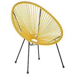 Beliani Chaise de jardin Jaune ACAPULCO II